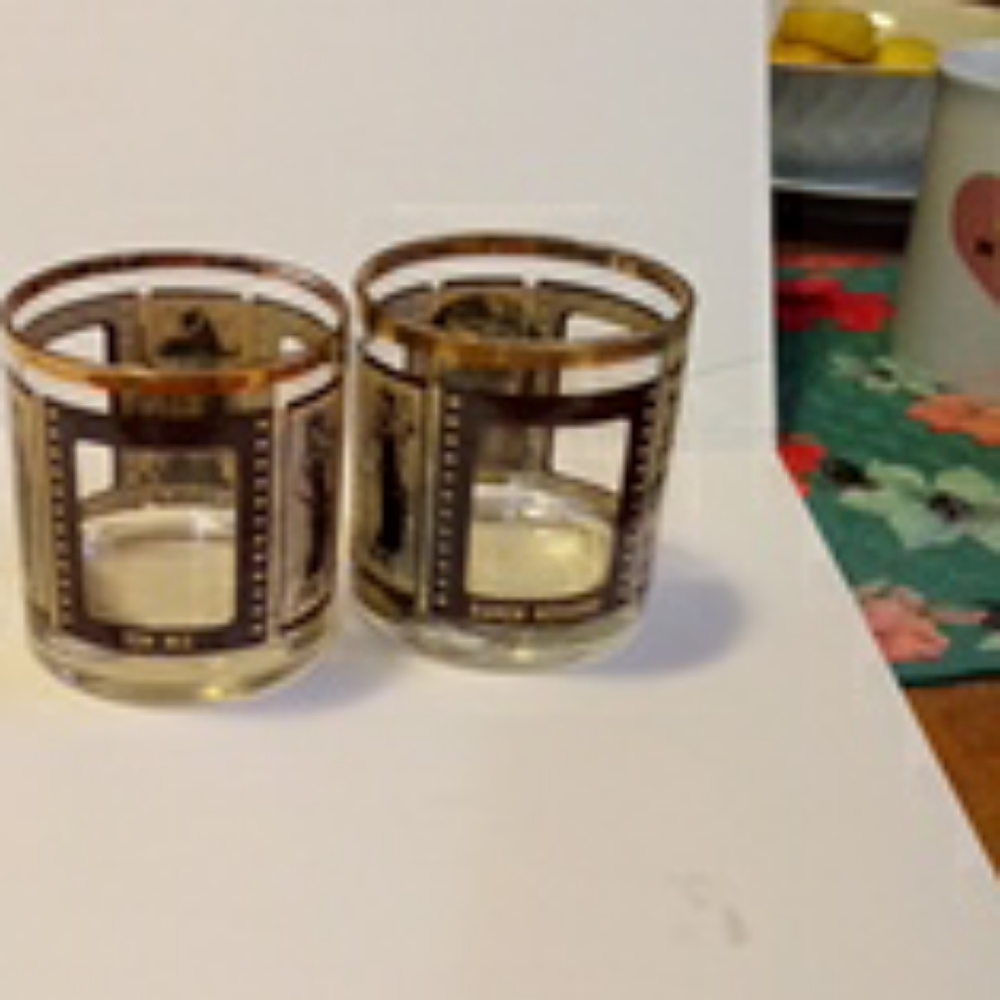 Vintage roaring 20's whiskey glasses